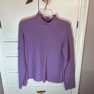 Neiman Marcus purple cashmere mock neck sweater